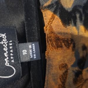 Connected Apparel Black and Orange Dress